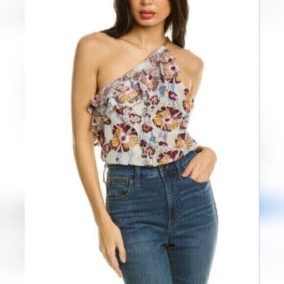 FREE PEOPLE PLUM COMBO "DAY DATE" EMBROIDRED Bloom Core Cottage Core Bodysuit - Picture 7 of 10